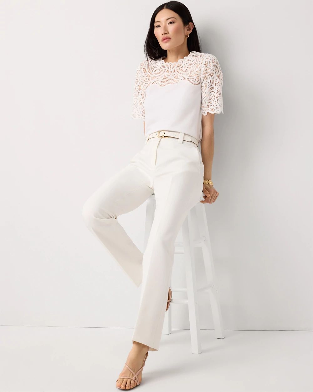 Lace Knit Top | White House Black Market